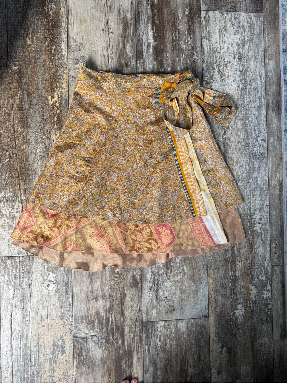 2 for $20 sale: Earthbound gold yellow wrap skirt - OS